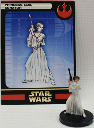 Star Wars Miniatures Game Princess Leia,  Senator 13/60 W/card