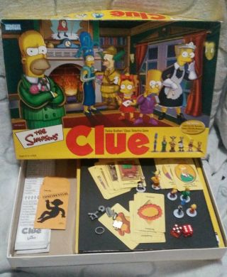 The Simpsons Clue Game - 2nd Edition.  2002 Parker Brothers