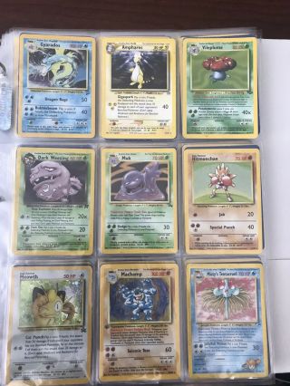 Binder Full Of Wotc Pokemon Cards,  Includes Holos.  Ampharos,  Gyarados,  Muk,
