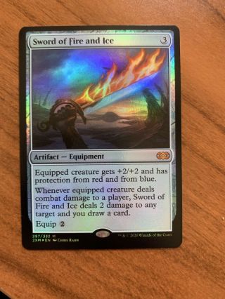 1x Foil Sword Of Fire And Ice Mtg Double Masters Nm Mythic Pack Fresh
