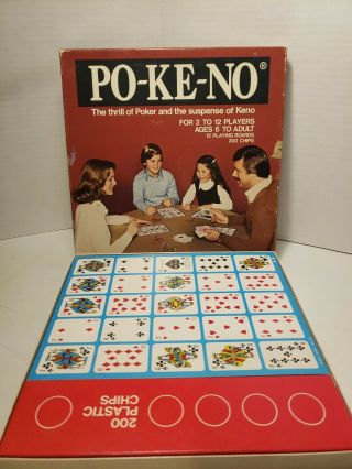 Vintage Po - Ke - No Board Game Pokeno Poker Keno 1970 