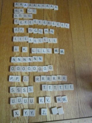 Scrabble 1949 Wood Letter Tiles Only Replacement Parts 101 Crafts Vowels
