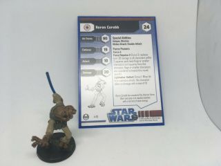 Star Wars Miniatures Roron Corobb W/ Card Mini Rpg Legion Assault Clone Wars