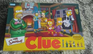 The Simpsons Clue Board Game 2nd Edition 2002 Parker Bros 100 Complete
