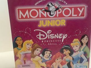 Monopoly Junior Disney Princess Board Game Complete With Instructions Pb 2004