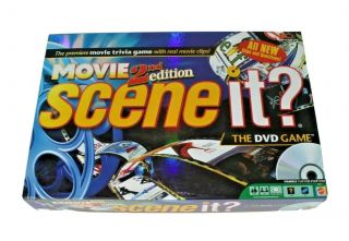 Scene It? Movie Clips 2nd Edition Dvd Board Game Trivia Mattel 100 Complete Euc