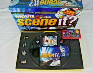 Scene It? Movie Clips 2nd Edition Dvd Board Game Trivia Mattel 100 Complete EUC 2