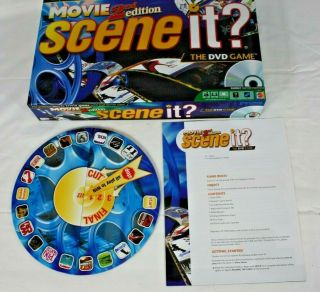 Scene It? Movie Clips 2nd Edition Dvd Board Game Trivia Mattel 100 Complete EUC 3