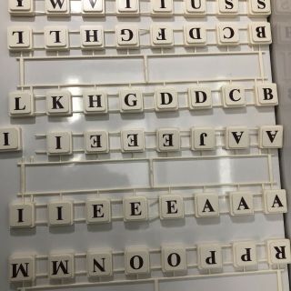 Upwords 64 Plastic Letter Tiles ONLY 1988 Game BROWN white CRAFT Replacement 3