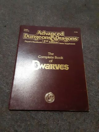 Ad&d Advanced Dungeons And Dragons 2nd Edition The Complete Book Of Dwarves