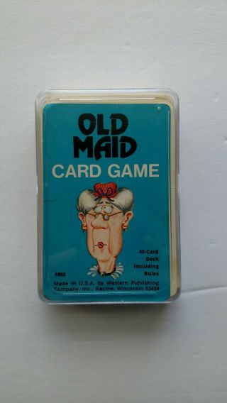 Vintage Whitman Old Maid Card Game Full Deck Of Pairs With Case
