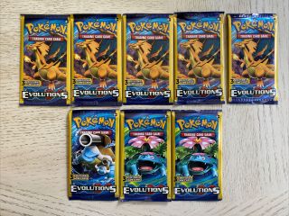 8x Pokemon Xy Evolutions Mini Booster Packs (3 Cards Per Pack) Factory