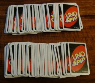 Uno Spin To Go Travel Games Mini Cards Complete Set Cards Only Fast