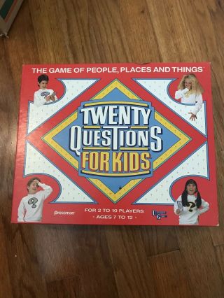 20 Questions For Kids Board Game Ages 7 To 12 Vintage Educational Game.