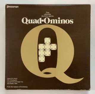 Vintage Quad - Ominos Ultimate Domino Tile Board Game Pressman 1978 Complete