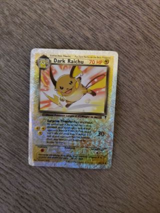 Rare 2002 Dark Raichu Pokemon Card Reversed Foil 7