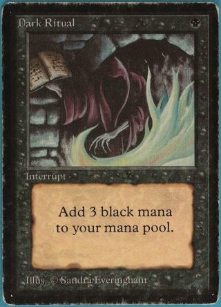 Dark Ritual Beta Heavily Pld Black Common Magic Mtg Card (id 106516) Abugames