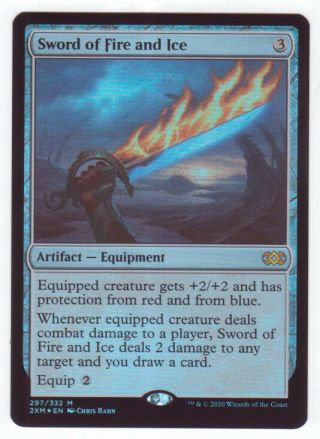 Mtg,  Magic The Gathering Double Masters Foil Sword Of Fire And Ice X1 1x Nm