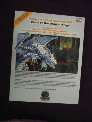 Dungeon Crawl Classics 30 Vault Of The Dragon Kings