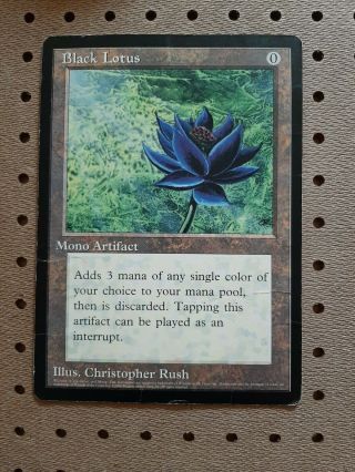 Black Lotus Mtg Oversize Giant Jumbo Card.  1996 Magic: The Gathering
