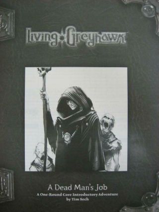 Wotc Greyhawk 3e Living Greyhawk Rpga - A Dead Man 