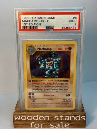 Psa 2 Good Machamp 8/102 Holo 1st Edition Shadowless Base Set Pokemon Card