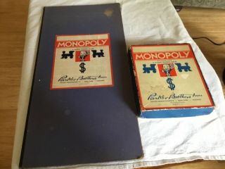 Vintage 1947 Monopoly Game With Wooden Houses/hotels