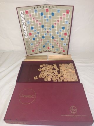 Vintage 1953 Scrabble Board Game Selchow & Righter Complete Set