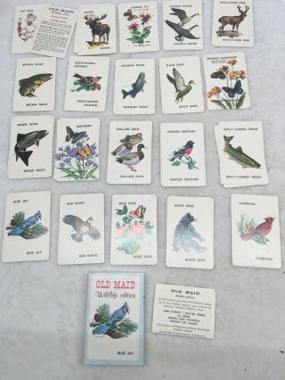 Vintage Rare Wildlife Old Maid Card Game Complete Box 2003 Springbok