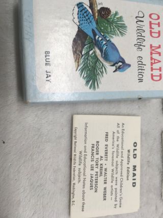 Vintage RARE WILDLIFE Old Maid Card Game Complete Box 2003 Springbok 2