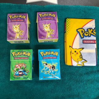 Pokemon 1999 Tcg Deck Boxes: Charizard,  Blastoise,  Venusaur Pikachu Mewtwo Ultra