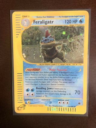Feraligatr - Holo.  Expedition.  12/165.  Pokemon Card.  Psa? Holo Swirl