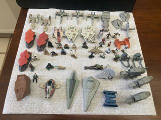 Vintage Star Wars 1993 Miniature Vehicles And Figures Micro Machines Falcon