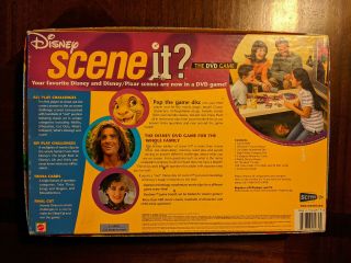 DISNEY SCENE IT? The DVD Family Trivia Board Game Mattel,  Missing 1 pawn 2