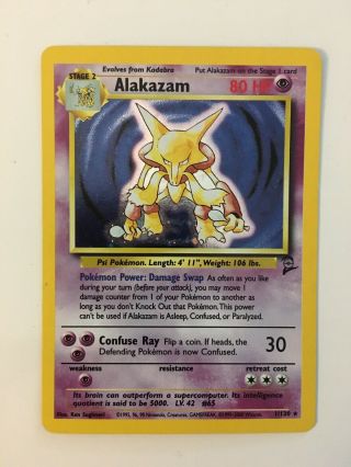 Alakazam - 1/102 - Base Set - Holo - Pokemon Card - Exc / Near