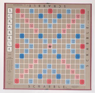 Selchow & Righter Scrabble Game Board Replacement Piece - Board Only