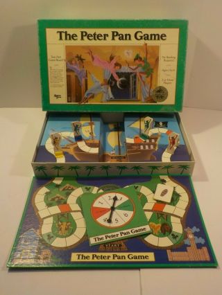 N The Peter Pan Board Game Vintage Disney University Games Complete