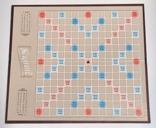 2001 Hasbro Scrabble Game Board Replacement Piece - Board Only