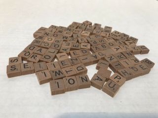 Vintage 1990 Scrabble Travel Edition Replacement Tiles 100pcs.