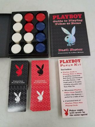 Playboy Poker Kit w/ 2004 Guide Book IOB 2