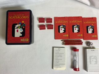 The Game Of Scattergories To Go Card Game 2009 Parker Brothers Travel Games