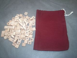100 Scrabble Mini Tiles Wood Wooden Letters Arts And Crafts
