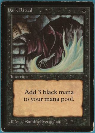 Dark Ritual Beta Heavily Pld Black Common Magic Mtg Card (id 106515) Abugames