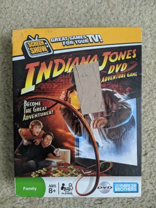 Indiana Jones Dvd Adventure Game Board Game By Parker Brothers Complete Euc