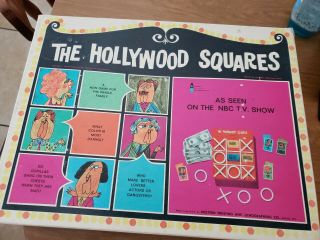 The Hollywood Squares Tv Game Show Trivia Board Game Ideal Vintage 1967 Complete