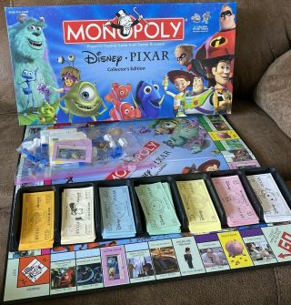 Disney Pixar Monopoly - 2007 Finding Nemo Toy Story Incredibles Monsters Inc