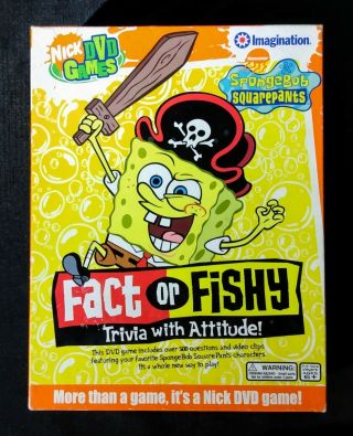 Fact Or Fishy Trivia Game Spongebob Squarepants Dvd Nickelodeon Complete Fun