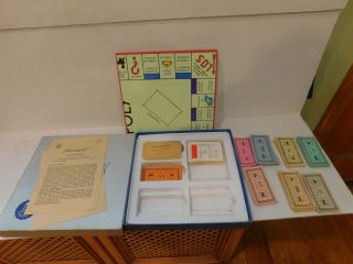 Vintage 1961 Monopoly German Edition Board Game Replacement Parts