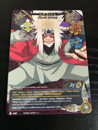 Naruto Cards - Jiraiya Sage Mode Rare Foil Eminent Sage 1067 Nm Ccg