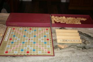 Vintage 1953 Scrabble Board Game Selchow Righter Complete Classic Word Game